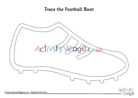 Football boot tracing page
