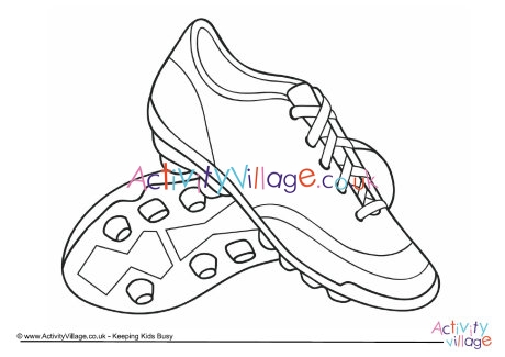 Football Boots Colouring Page 2