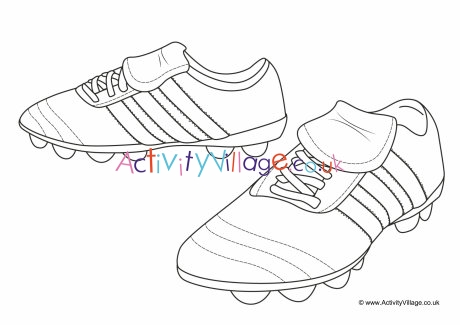 Football boots colouring page