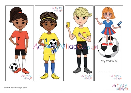 Football characters bookmarks 2