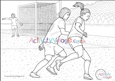 Football Match colouring page 2