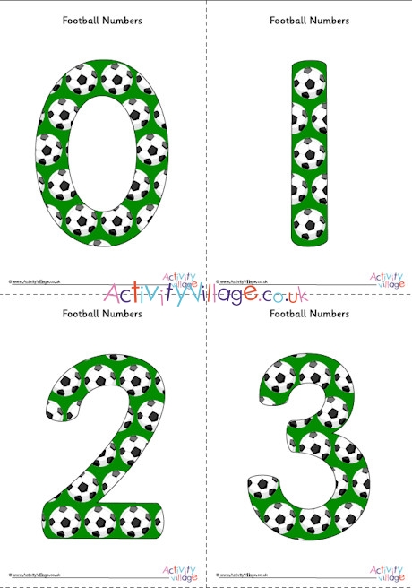 Football numbers - soccer ball design