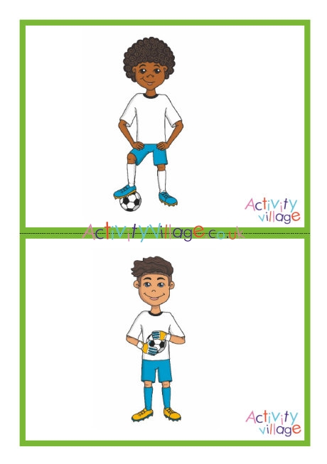 Football picture flashcards