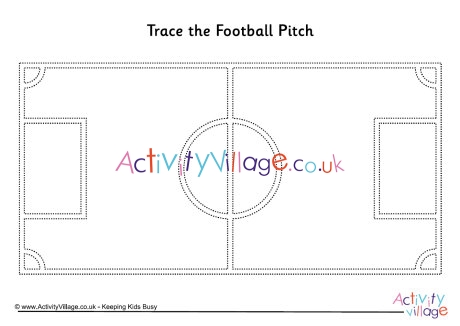 Football pitch tracing page