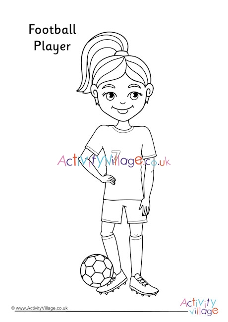 Football player colouring page