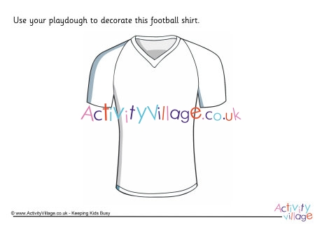 Football shirt playdough mat