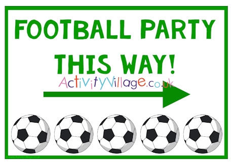 Football party sign