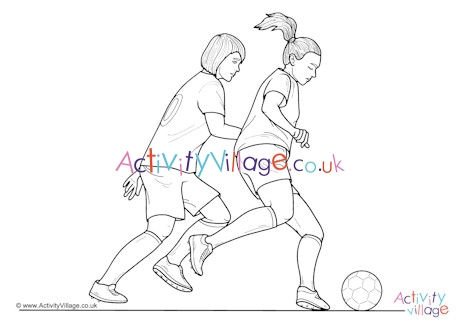 Football tackle colouring page