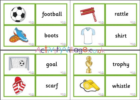 Football vocabulary matching cards