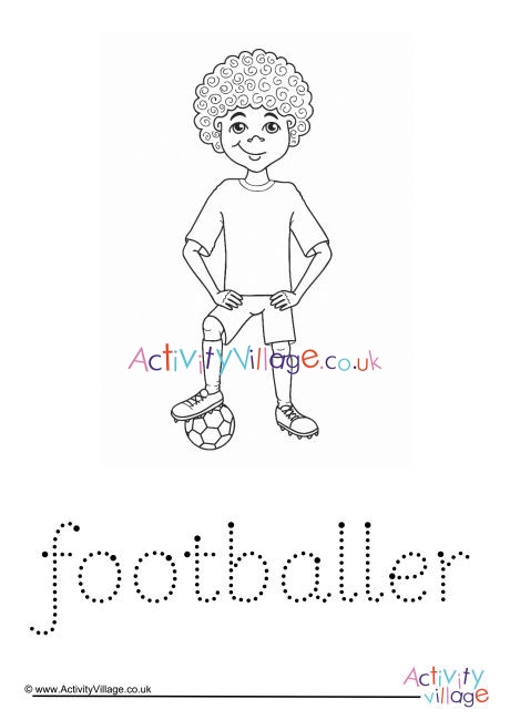 Footballer Word Tracing