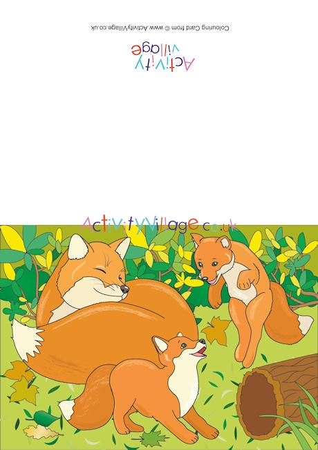 Foxes Scene Card