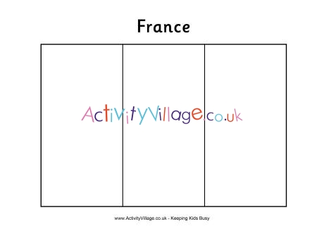 France flag colouring page
