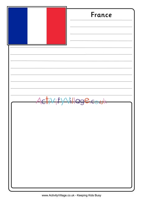 France notebooking page