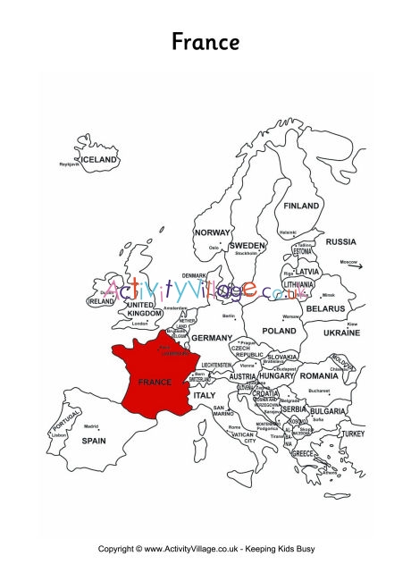 France On Map Of Europe