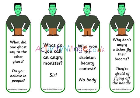Frankenstein Bookmarks - Jokes
