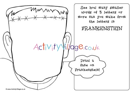 Frankenstein Doodle Page
