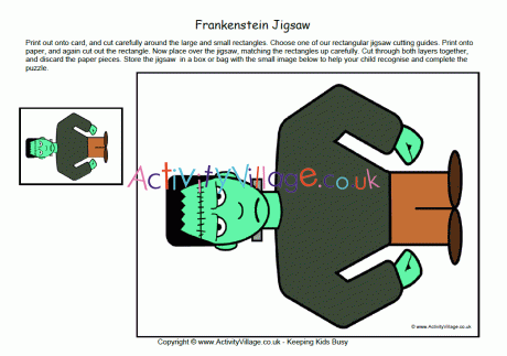 Frankenstein Jigsaw Printable