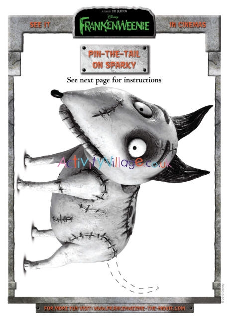 Frankenweenie pin the tail on sparky