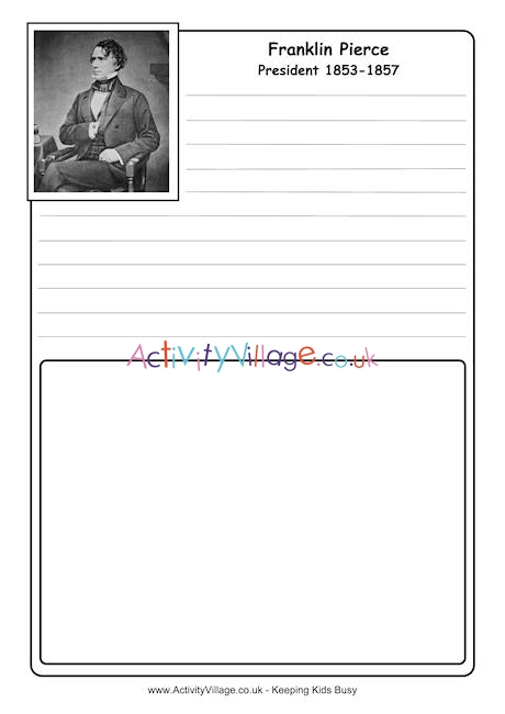 Franklin Pierce notebooking page