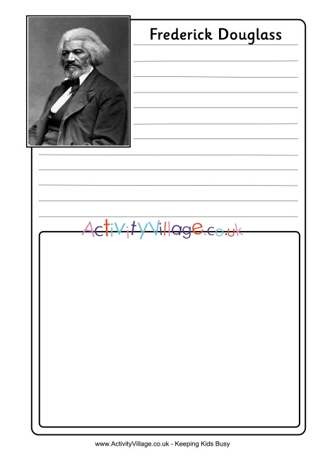 Frederick Douglass notebooking page 