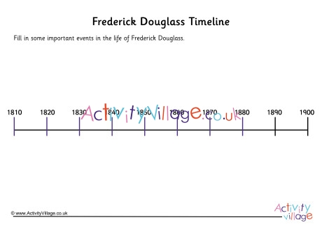 Frederick Douglass Timeline Worksheet