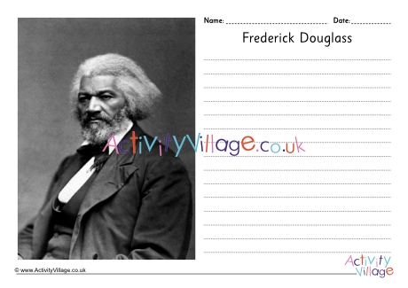 Frederick Douglass writing page