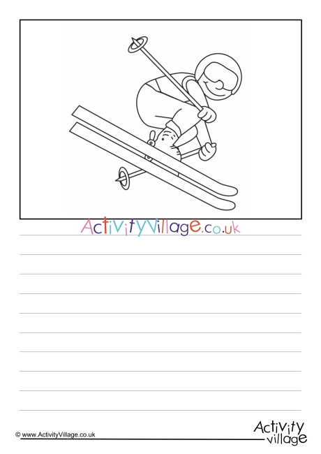 Free Style Skiing Story Paper