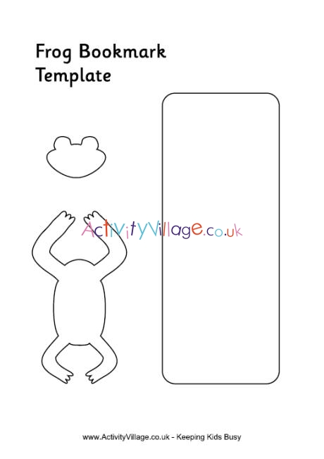 Frog bookmark template