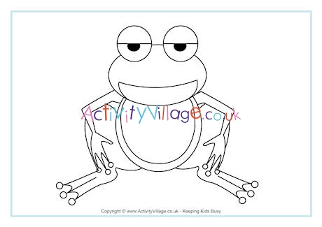 Frog Colouring Page