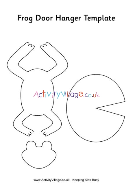 Frog door hanger template