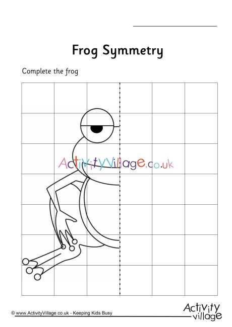 Frog symmetry worksheet