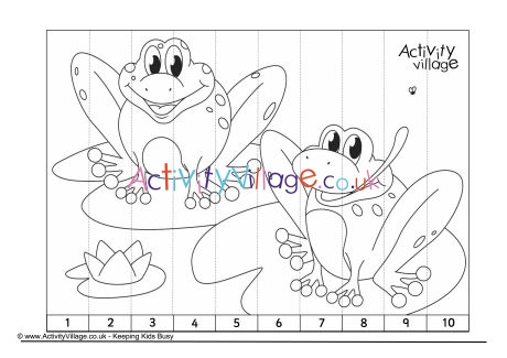 Frogs counting jigsaw