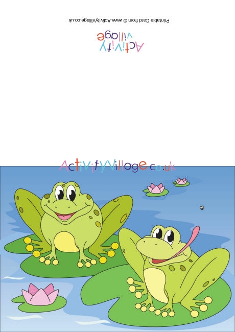 Frogs scene card