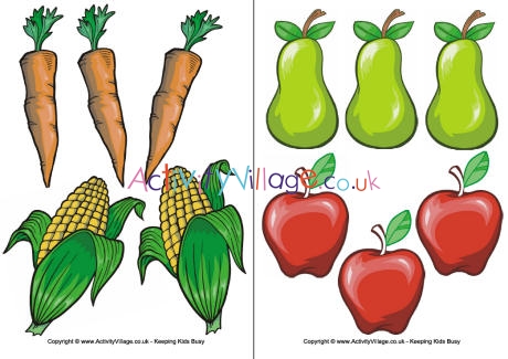Fruit and vegetable clipart printable