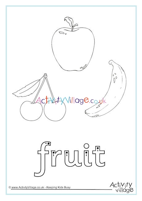 Fruit Finger Tracing