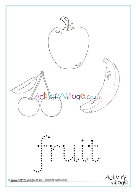 Fruit Word Tracing