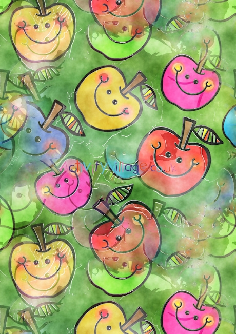 Fruity apple scrapbook paper