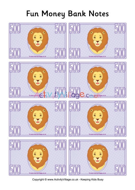 Fun money banknotes 500