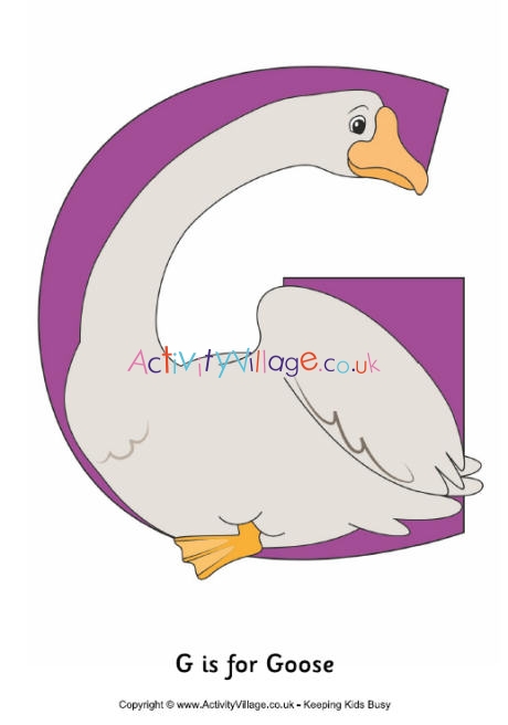 G is for goose poster