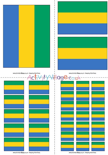 Gabon Flag Printable