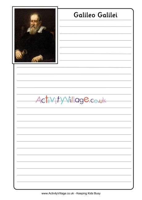 Galileo Galilei Notebooking Page