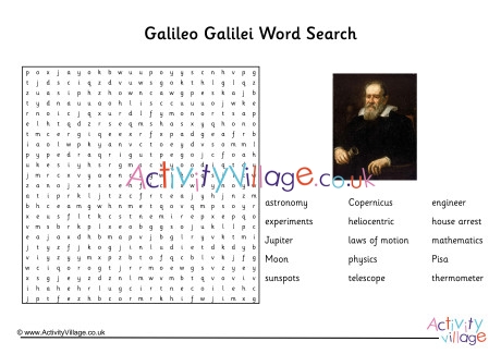 Galileo Galilei Word Search