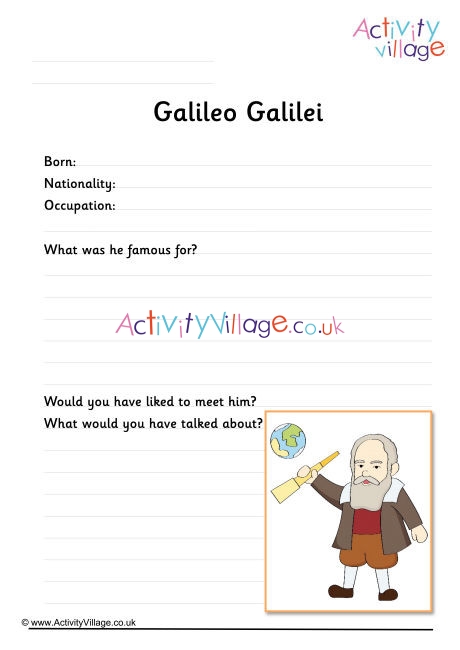 Galileo Galilei Worksheet