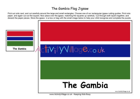 Gambia flag jigsaw
