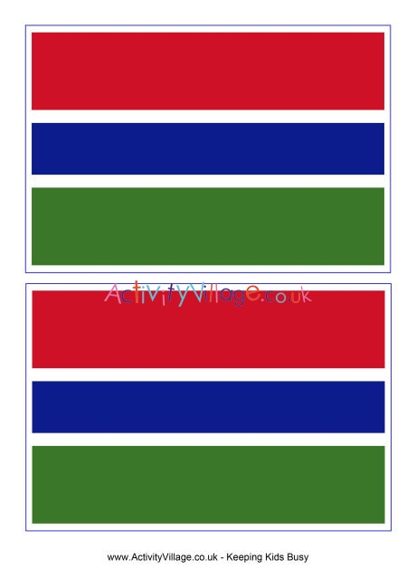 Gambia flag printable