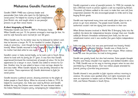 Gandhi Factsheet