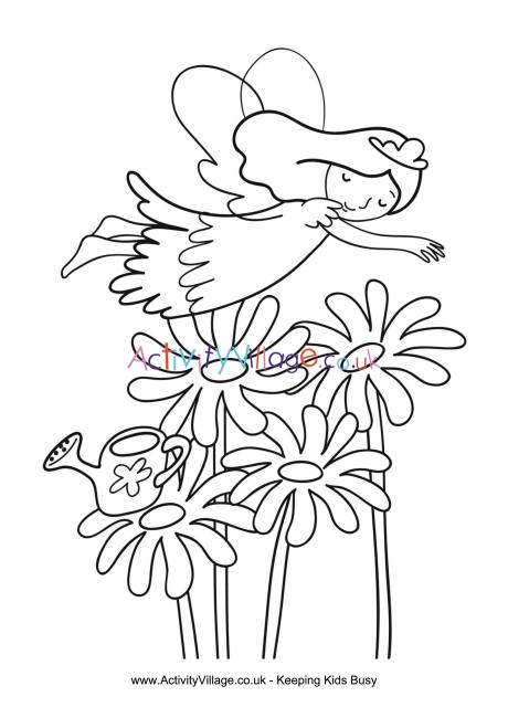 Download Garden Fairy Colouring Page
