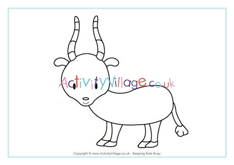 Gazelle Colouring Page