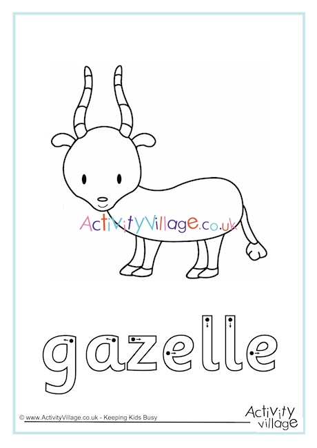 Gazelle Finger Tracing