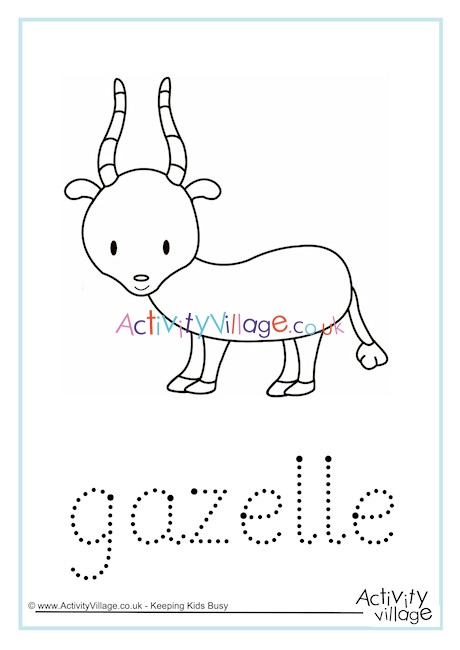 Gazelle Word Tracing
